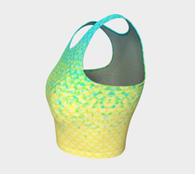 Load image into Gallery viewer, Seafoam Luminescent Mermaid Crop Top