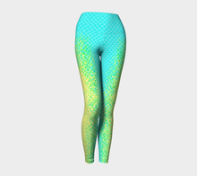 Load image into Gallery viewer, Seafoam Luminescent Mermaid Yoga Leggings