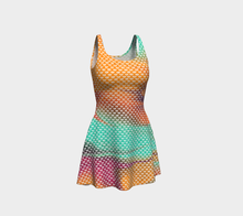 Load image into Gallery viewer, Citrus Breeze Prismatic Flare Dress