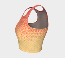 Load image into Gallery viewer, Coral Luminescent Mermaid Crop Top