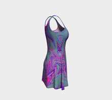 Load image into Gallery viewer, Vapor Wave Prismatic Flare Dress