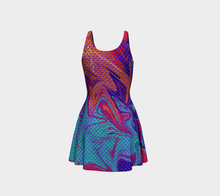 Load image into Gallery viewer, Techno Tide Prismatic Flare Dress