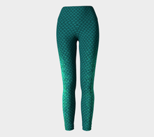 Load image into Gallery viewer, Deep Sea Luminescent Mermaid Yoga Leggings