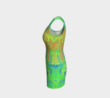 Load image into Gallery viewer, Wild Lime Prismatic Bodycon Dress