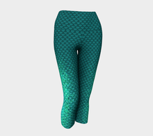 Load image into Gallery viewer, Deep Sea Luminescent Mermaid Yoga Capris