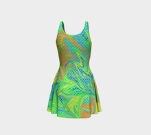 Load image into Gallery viewer, Wild Lime Prismatic Flare Dress