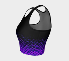 Load image into Gallery viewer, Ultraviolet Shadow Mermaid Crop Top