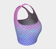 Load image into Gallery viewer, Pink Pearl Luminescent Mermaid Crop Top