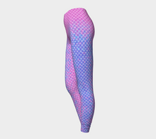 Load image into Gallery viewer, Pink Pearl Luminescent Mermaid Leggings