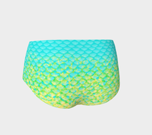 Load image into Gallery viewer, Seafoam Luminescent Mermaid Mini Shorts