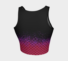 Load image into Gallery viewer, Magenta Wave Shadow Mermaid Crop Top