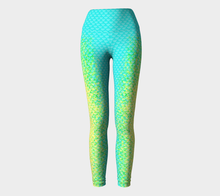 Load image into Gallery viewer, Seafoam Luminescent Mermaid Yoga Leggings