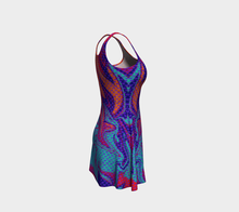 Load image into Gallery viewer, Techno Tide Prismatic Flare Dress