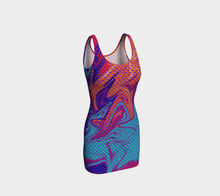 Load image into Gallery viewer, Techno Tide Prismatic Bodycon Dress