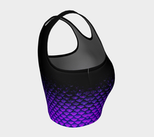 Load image into Gallery viewer, Ultraviolet Shadow Mermaid Crop Top