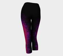 Load image into Gallery viewer, Magenta Wave Shadow Mermaid Yoga Capris