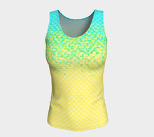 Load image into Gallery viewer, Seafoam Luminescent Mermaid Long Tank Top