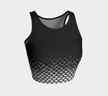 Load image into Gallery viewer, Black Pearl Shadow Mermaid Crop Top