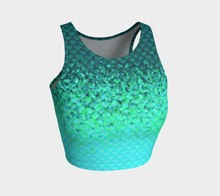 Load image into Gallery viewer, Deep Sea Luminescent Mermaid Crop Top