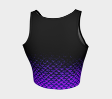 Load image into Gallery viewer, Ultraviolet Shadow Mermaid Crop Top