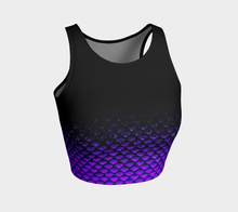 Load image into Gallery viewer, Ultraviolet Shadow Mermaid Crop Top