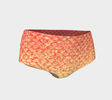 Load image into Gallery viewer, Coral Luminescent Mermaid Mini Shorts