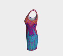 Load image into Gallery viewer, Techno Tide Prismatic Bodycon Dress