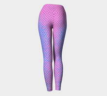 Load image into Gallery viewer, Pink Pearl Luminescent Mermaid Yoga Leggings