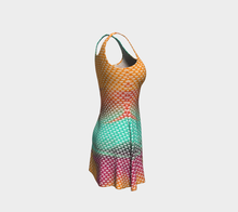 Load image into Gallery viewer, Citrus Breeze Prismatic Flare Dress