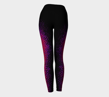 Load image into Gallery viewer, Magenta Wave Shadow Mermaid Yoga Leggings