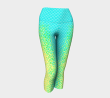 Load image into Gallery viewer, Seafoam Luminescent Mermaid Yoga Capris