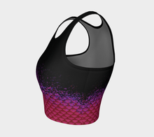 Load image into Gallery viewer, Magenta Wave Shadow Mermaid Crop Top