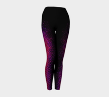 Load image into Gallery viewer, Magenta Wave Shadow Mermaid Yoga Leggings