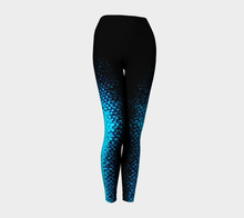 Load image into Gallery viewer, Aquamarine Shadow Mermaid Yoga Leggings