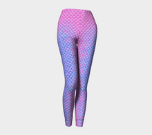 Load image into Gallery viewer, Pink Pearl Luminescent Mermaid Leggings
