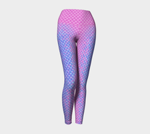 Load image into Gallery viewer, Pink Pearl Luminescent Mermaid Yoga Leggings