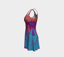 Load image into Gallery viewer, Techno Tide Prismatic Flare Dress