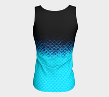 Load image into Gallery viewer, Aquamarine Shadow Mermaid Long Tank Top