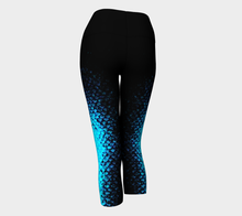 Load image into Gallery viewer, Aquamarine Shadow Mermaid Yoga Capris