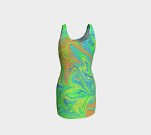 Load image into Gallery viewer, Wild Lime Prismatic Bodycon Dress