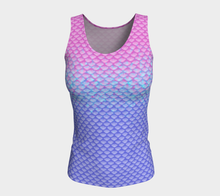 Load image into Gallery viewer, Pink Pearl Luminescent Mermaid Long Tank Top