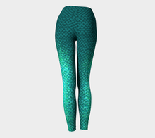 Load image into Gallery viewer, Deep Sea Luminescent Mermaid Yoga Leggings