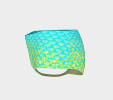 Load image into Gallery viewer, Seafoam Luminescent Mermaid Mini Shorts