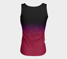Load image into Gallery viewer, Magenta Wave Shadow Mermaid Long Tank Top