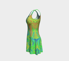 Load image into Gallery viewer, Wild Lime Prismatic Flare Dress