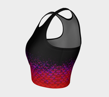 Load image into Gallery viewer, Red Tide Shadow Mermaid crop top