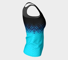 Load image into Gallery viewer, Aquamarine Shadow Mermaid Long Tank Top