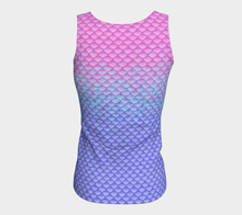 Load image into Gallery viewer, Pink Pearl Luminescent Mermaid Long Tank Top