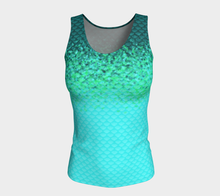Load image into Gallery viewer, Deep Sea Luminescent Mermaid Long Tank Top