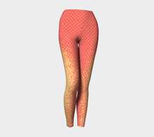 Load image into Gallery viewer, Coral Luminescent Mermaid Yoga Leggings